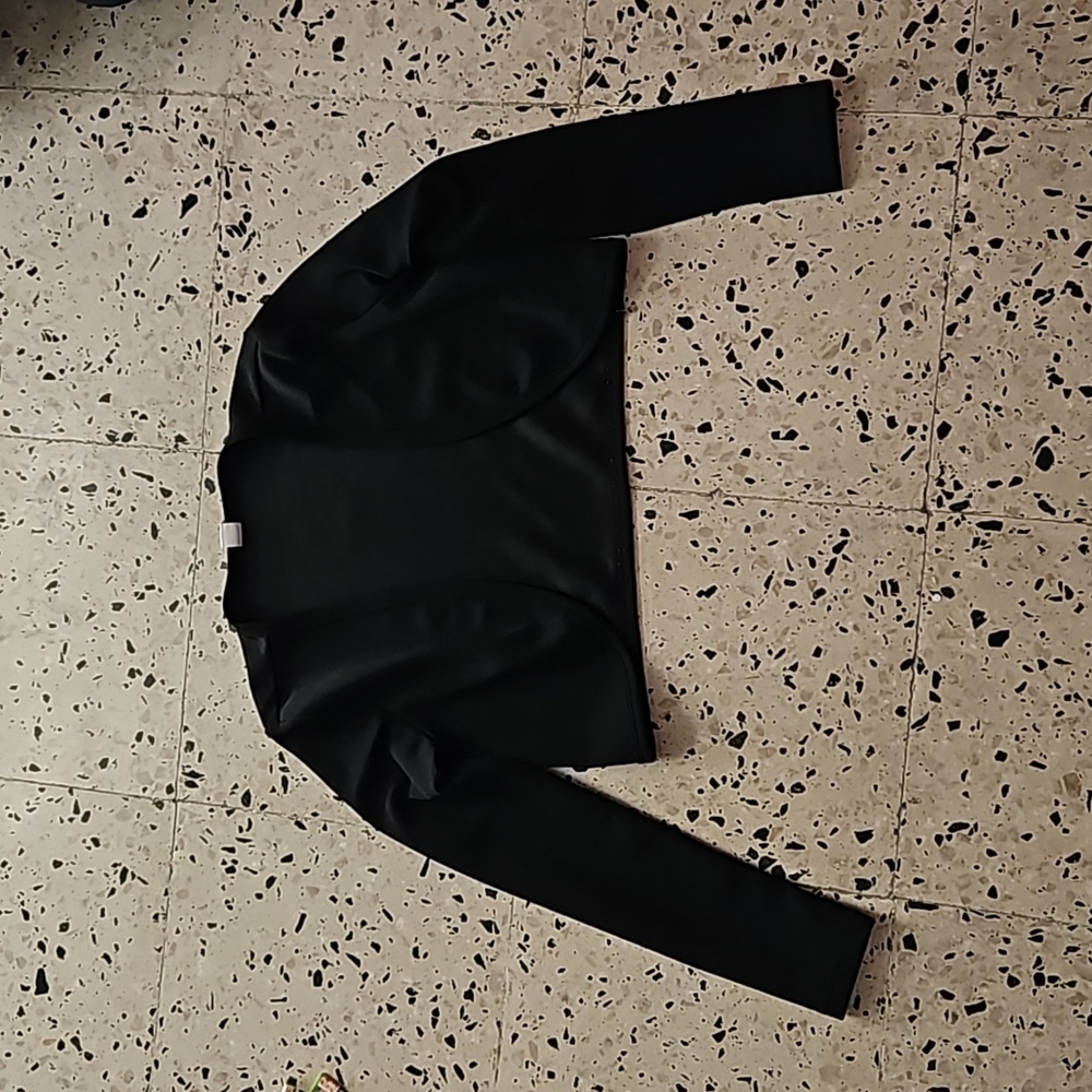 A black children's cropped jacket